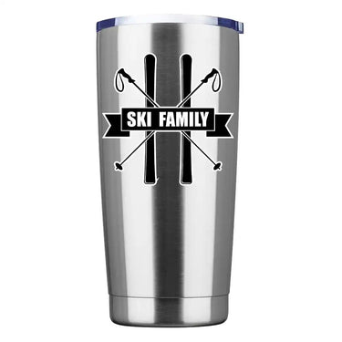Ski Family 20oz Insulated Vacuum Sealed Tumbler